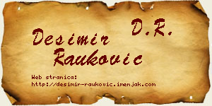 Desimir Rauković vizit kartica